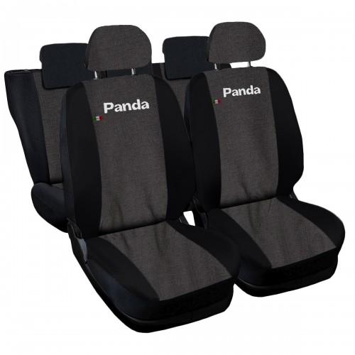 Coprisedili Auto Compatibili Panda Hybrid 2021 Versione Intero Jeans Nero